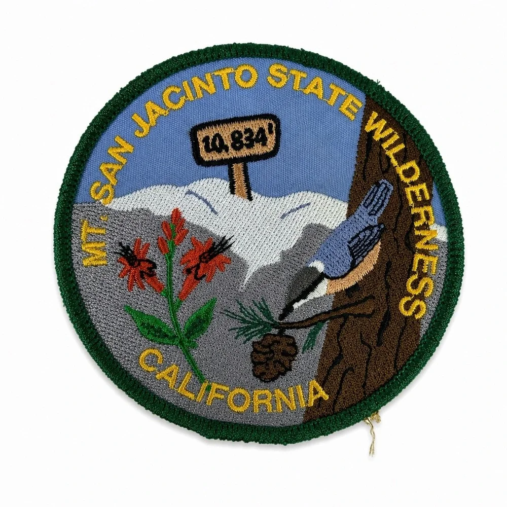 Mt San Jacinto State Wilderness California Souvenir Patch 10834 Ft Elevation